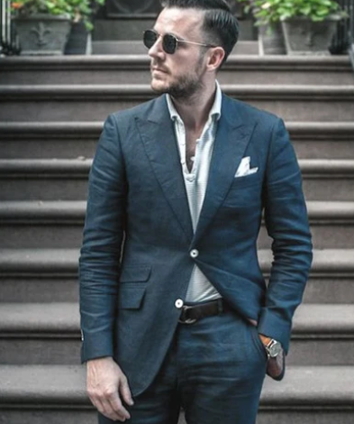 How to Master the Tieless Suit Look