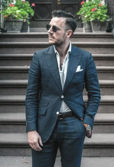 How to Master the Tieless Suit Look
